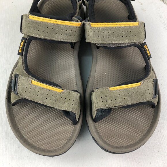 Teva Men's Size 7 Katavi Brown Leather Open Toe Hook & Loop Outdoor Sandals - Picture 5 of 15